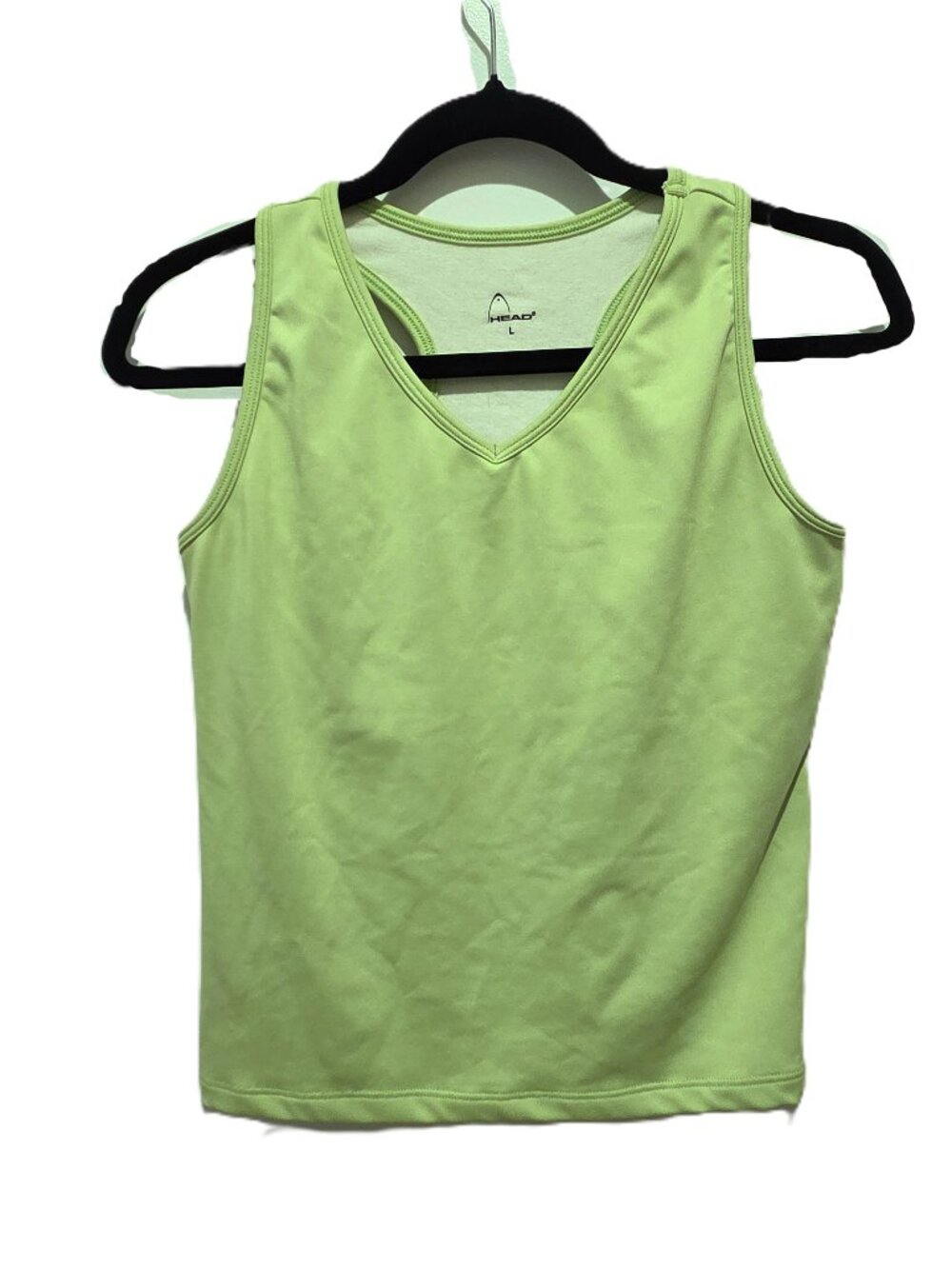 HEAD Tennis Tank Top Athletic Built In Bra Lime Green Size Youth Large